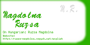 magdolna ruzsa business card